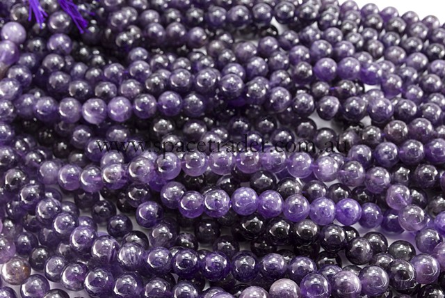 04mm Plain Round Amethyst (AB grade) Bead - 40cm strands