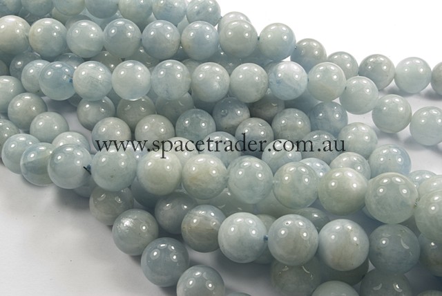 04mm Plain Round Aquamarine (AA Grade) Bead - 40cm strands