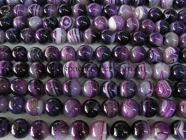 14mm Plain Round Madagascar Indigo Botswana Bead - 40cm strands