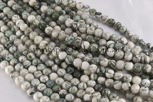 04mm Plain Round Tree Agate Bead - 40cm strands
