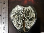 glass - foil - 10112-013 - 50mm heart - pale green x 1 KG