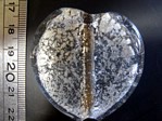 glass - foil - 10112-023 - 50mm heart - clear x 1 KG