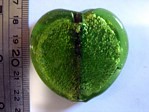 glass - foil - 10112-014 - 50mm heart - olive x 1 KG