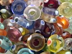 glass - mix - 2721KG - KG disc beads with eyes mix x 1KG
