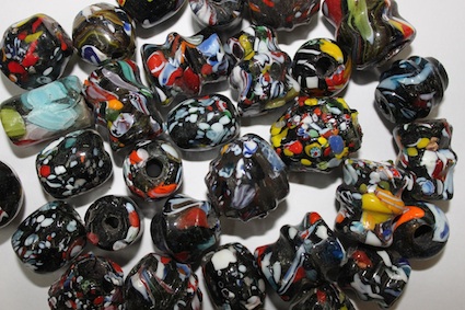 Glass ~ large millefiori furnace mix x 1KG