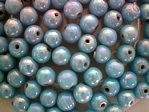 glass - 1676-296 - 5mm round - turquoise x 1 KG