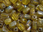 glass - 1697-012 - 6 x 4mm rectangle - yellow x 1 KG