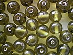 glass - round - 08mm - 1607-014 transparent olive x 1 KG