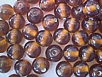 glass - round - 08mm - 1607-019 transparent amber brown x 1 KG
