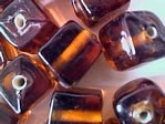 glass - 4731-008 - 8mm cube - trans brown x 1 KG