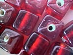 glass - 4731-002 - 8mm cube - trans cherry red x 1 KG