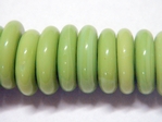 glass - tribal disc - 4815 - 15mm - 037 lime x 500 beads