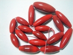 glass - graduated oval - 032 cherry x 5 x 60cm strands