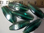 glass - 1543-016 - 30 x 10mm gunmetal tubes - aqua x 1kg