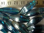 glass - 1543-017 - 30 x 10mm gunmetal tubes - sky blue x 1kg