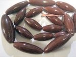 glass - graduated oval - 282 chocolate  brown x 5 x 60cm strands