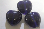 glass - 1828-006 - 18mm heart - dark blue x 1 KG