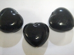 glass - 1828-039 - 18mm heart - black x 1 KG