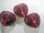 glass - 1828-311 - 18mm heart - transparent pink x 1 KG