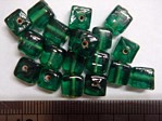 glass - 4731-004 - 8mm cube - mid green x 1 KG
