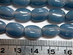 glass - 1535-294 - 12 x 8mm flat oval - denim blue x 1 KG