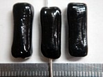 glass - 1807-039 - 18 x 8mm rectangle - black x 1 KG