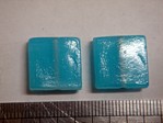 glass - 1825-293 - 15mm flat square - translucent light blue x 1 KG