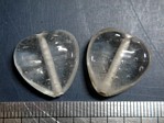 glass - 1828-023 - 18mm heart - trans clear x 1 KG