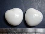 glass - 1828-040 - 18mm heart - white x 1 KG