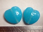 glass - 1828-293 - 18mm heart - translucent light blue x 1 KG