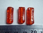 glass - 1807-011 - 18 x 8mm rectangle - trans orange x 1 KG