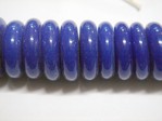 glass - tribal disc - 4815 - 15mm - 304 dark blue x 500 beads