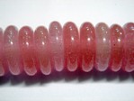 glass - tribal disc - 20mm - 311 transparent rose pink x 250 beads