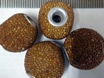 kashmiri beads - 15003 - brown rounds  x 200 beads