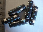 kashmiri beads - 15012 - blue tubes  x 200 beads