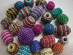 kashmiri beads - 04830 - bubbly mix x 1kg