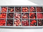bead kits - 4605 - mix glass bead kit - red x 12 sets