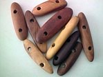 wood - Australian outback wood beads - 2 hole longs x 1kg